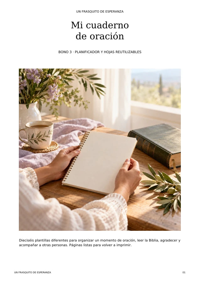 Cuaderno de oración: portada real